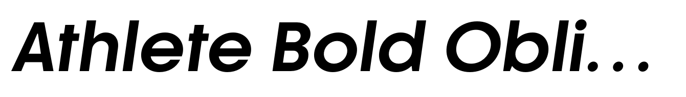 Athlete Bold Oblique